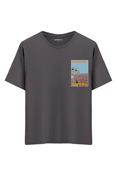 Mounte Bianca Unisex Barselona - Oversize kroj T-shirt