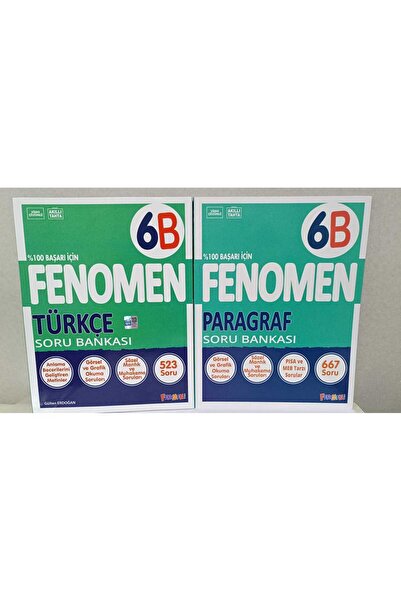 Fenomen Yayıncılık FENOMEN 6. Sınıf Türkçe-Paragraf Soru Bankası B-İKİ KİTAP ...