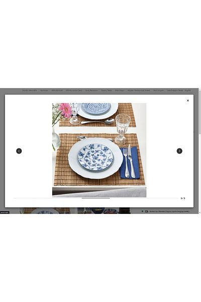 IKEA Entusıasm Dessert Plate Set, Blue-white, 18 Cm, 4 Pieces
