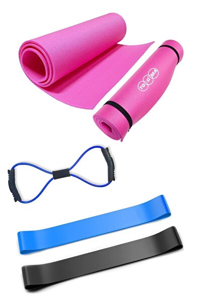 Tosima Pilates Minderi 2'li Direnç Bandı Atlama Ipi Ve Sekizgen Egzersiz Last...
