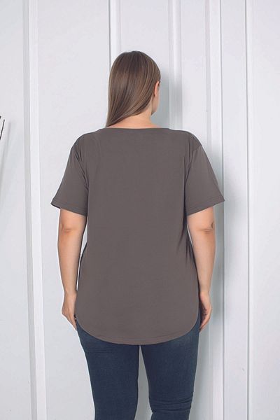 Trendbade Butik Large Size Women's V-Neck T-shirt