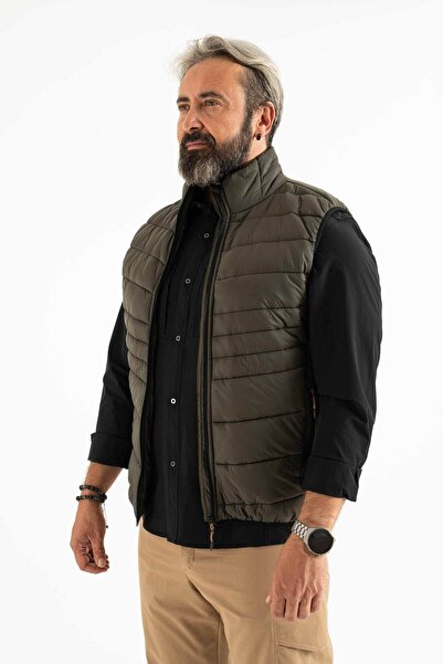 Longberg Stand Collar Zippered Men's Quilted Vest
