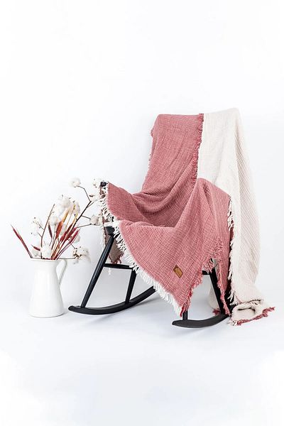 DALİSA 4 Layer 100% Cotton Muslin Pique - Bedspread, Double Sided Tufted