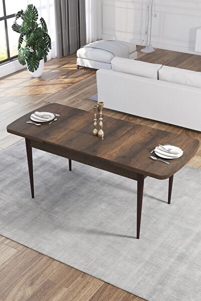 Canisa Mun Serisi 80x132 Açılabilir Mdf Barok Ahşap Desen Mutfak Masası
