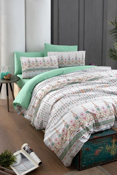 MyStory Home Σετ Παπλωματοθήκη Διπλό με Εφαρμοσμένα Σεντόνια Estilla