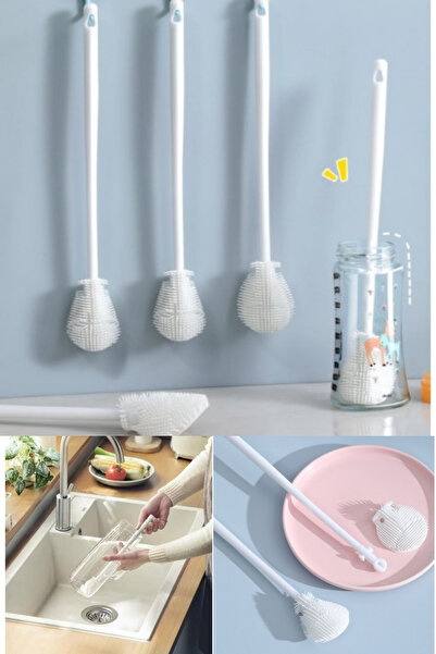 BEYZANA Kavanoz Ve Biberon Yıkama Fırçası Silikon