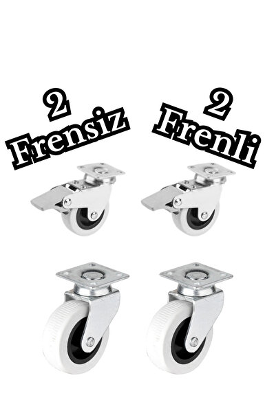 HOBİDABİ 2 Frenli - 2 Frensiz Masa Mobilya Tekeri