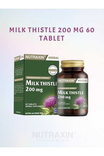 Nutraxin Mi̇lk Thi̇stle 200 Mg 60 Tablet - 100ml Face Cleaning Gel (1 Piece)