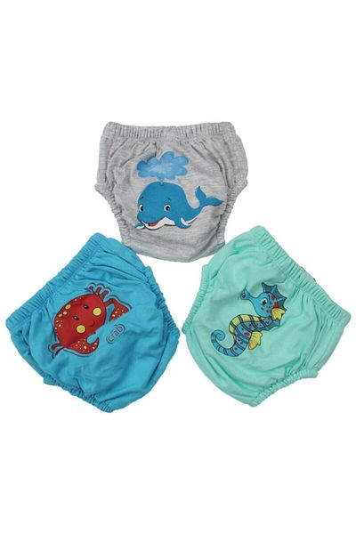 bejamonti chocolate baby kids 3-Piece Baby Patterned Toilet Training Panties Set
