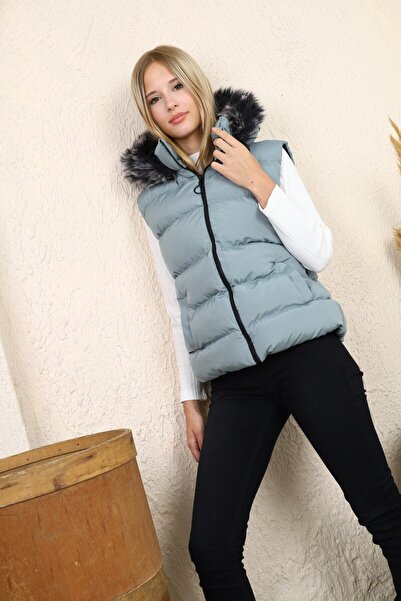 Joui Co Дівчачий бавовняний спортивний жилет - дизайн з хутром