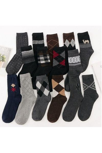 MY MENORA SOCKS Комплект мъжки чорапи от 8 броя - Двойни памучни класически