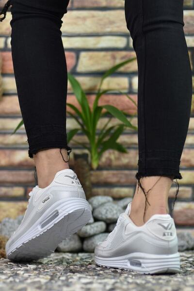 Riccon Άνετα πάνινα παπούτσια Unisex White Air Sole - 00121651