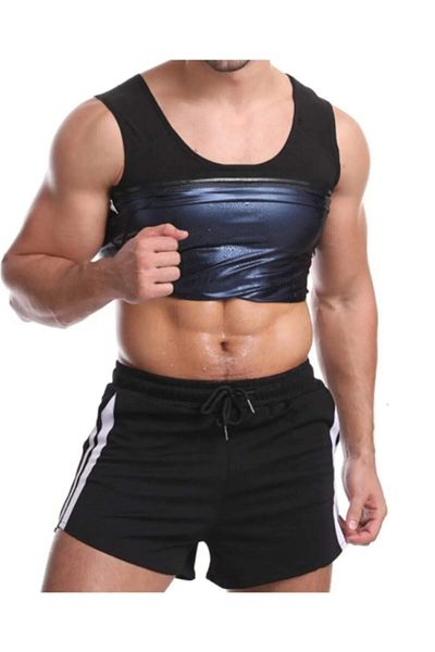 Momslab Men's Sauna Effect Sweat Tank - Helps You Make a Triangle Body