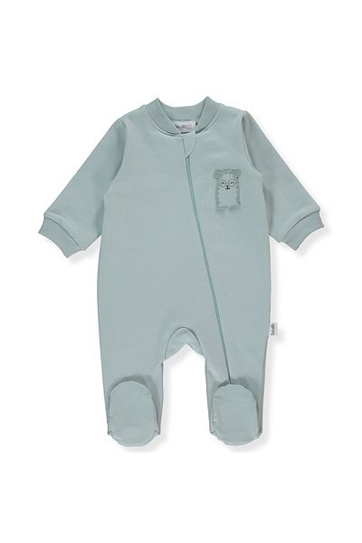 Bebetto Zippered Two-String Jumpsuit - with Booties (Cute Lama) K4618
