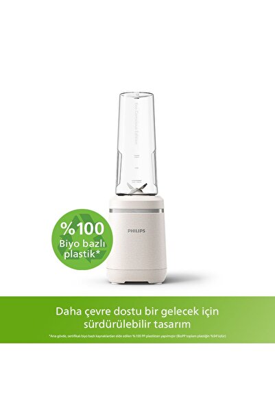 Philips Çevre Dostu Mutfak Serisi Smoothie Blender, 0.6L Kapasite, 350W, Krem, HR2500/00