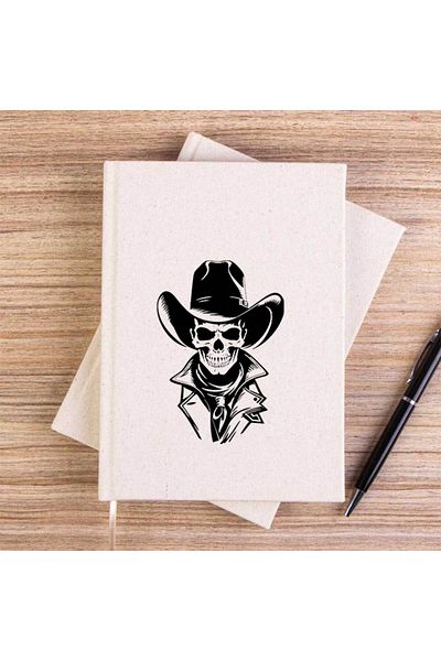 Z zepplin Mr. Cowboy Unlined Canvas Notebook