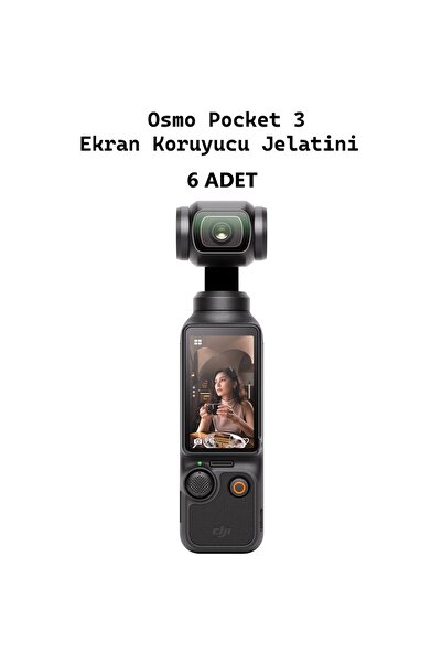 ROVA DJI Osmo Pocket 3 Uyumlu ÖN 6 Adet Şeffaf Ekran koruyucu Nano Jelatin