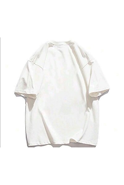 BETİLİNA Beyaz Vintage Baskılı T-shirt