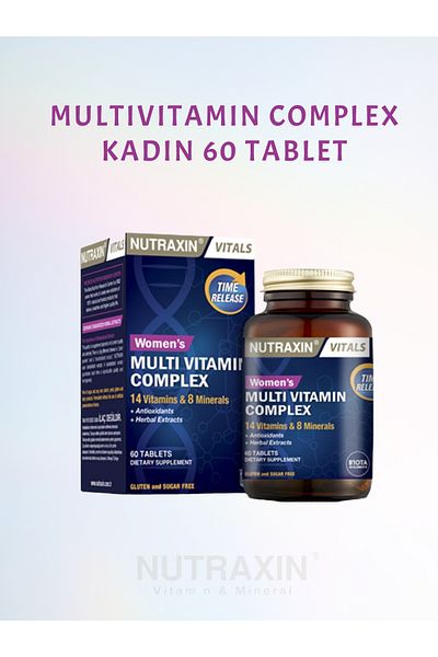 Nutraxin Multivitamin Complex 60 Tablets for Women - 1 Piece 100ml Facial Cleansing Gel