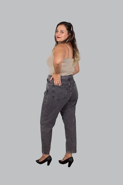 Truva XXL Gray Mom Jeans - Women's Plus Size Clothing