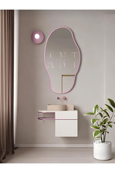 ant home Asimetrik 75x40 Cm Konsol Aynası, Dresuar Aynası, Tuvalet Aynası, Ho...