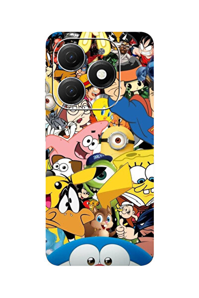omix X7 Uyumlu Çizgi Film Kahramanları Desenli Baskılı Silikon Kılıf