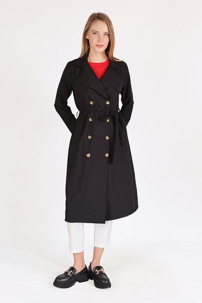 Rays BlAck 4104A Model Pieced Trench CoAt