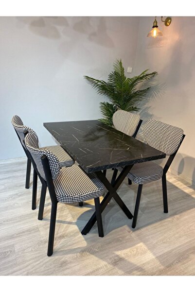 Resa mobilya design Yemek Masası Takımı 120x70 Masa Ve 4 Sandalye