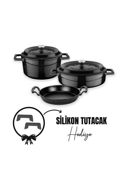 Lava Döküm 3x Trendy Serisi 6 Parça Tencere Seti