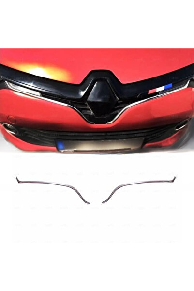 FAMS OTO AKSESUAR Renault Clio 4 Krom Ön Panjur Çıtası Uyumlu U Formlu 2 Parç...