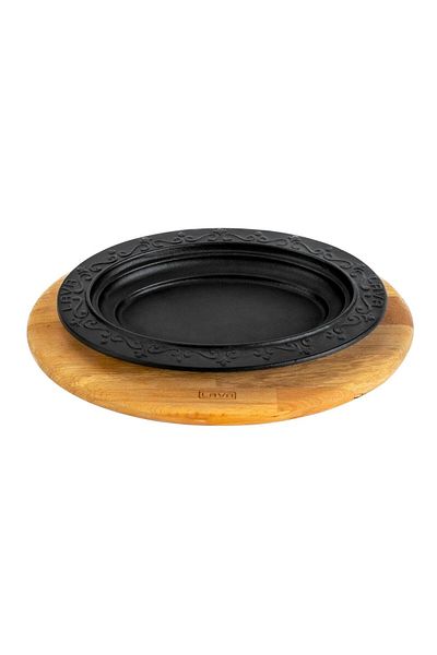 Lava Cast Oval Döner, Kebab Plate Beech Serving WoodSize 32x23cm