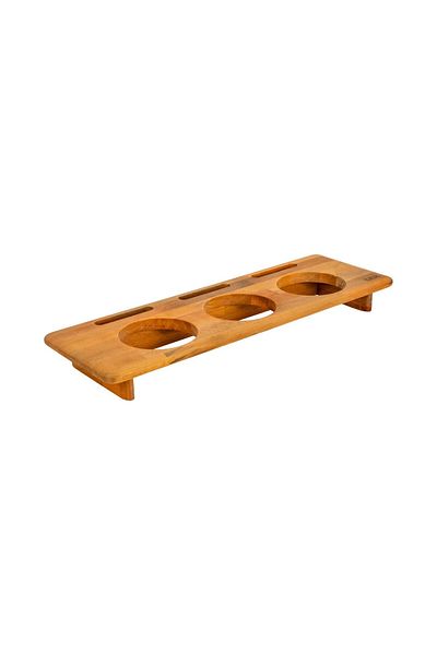 Lava Casting Wooden Stand 3rd Diameter 9cmSuitable for Mini Round Pot