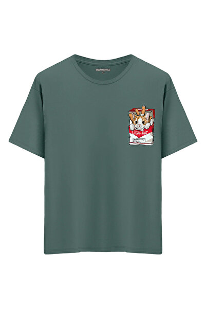 Mounte Bianca Unisex CigaCat - Oversize kroj T-shirt