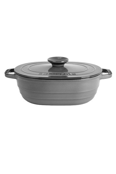 Lava Magolik Series CastOvalPot with Iron Lid - 24x33cm