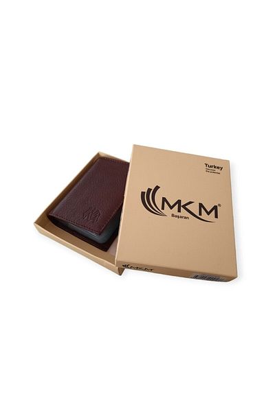 MKM Luxury Leather Card Holder Wallet - Vertical Model