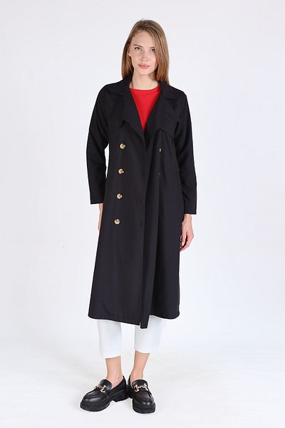 Rays BlAck 4104A Model Pieced Trench CoAt