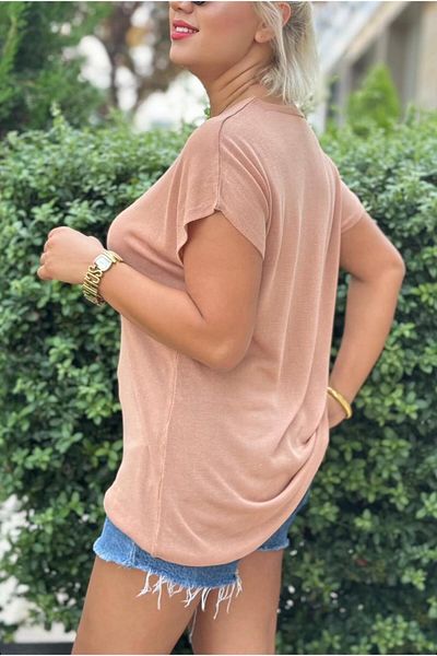 Overbazaar Mercerized Μπλούζα & Τουνίκ Μπλούζα με λαιμόκοψη S/m L/xl Μπλούζα Τουνίκ
