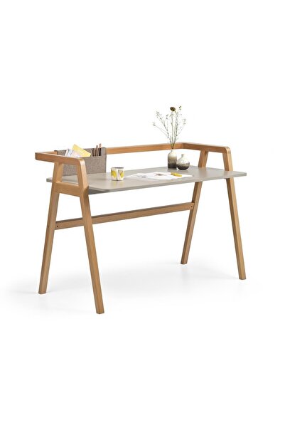 Bürotime Pi Home Çalışma Masası & Kalemlik & Toolbox & Keçe Askılık - Kum Rengi