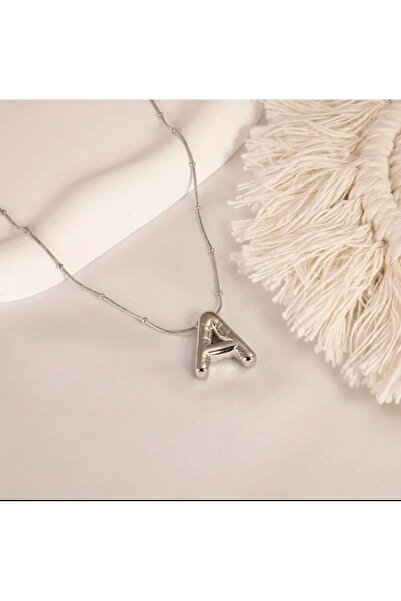 BİOFİSTORE 316l Çelik Balon A Harfli Kolye Kadın Ve Erkek Için