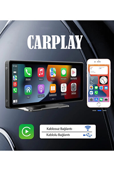 TechTic Carplay Tak Çalıştır Apple Kablosuz Android Auto Ekran Araç 10.2İnç