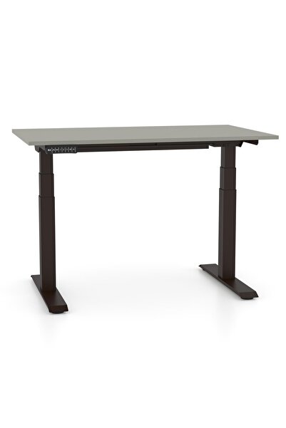 Bürotime Nora Yükseklik ayarlı çalışma masası, kum, siyah, 70x120cm