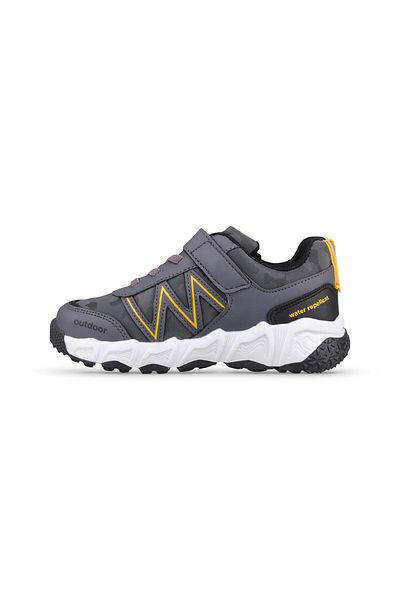 MP ONE Pantofi de exterior pentru copii mari, galben afumat - cu șireturi / velcro