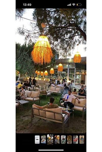 AY TASARIM MAKROME Rafya 3 katlı konik avize