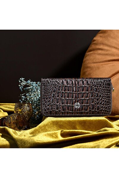 Cachee Concept Fermuarlı Cüzdan Glory Kahverengi