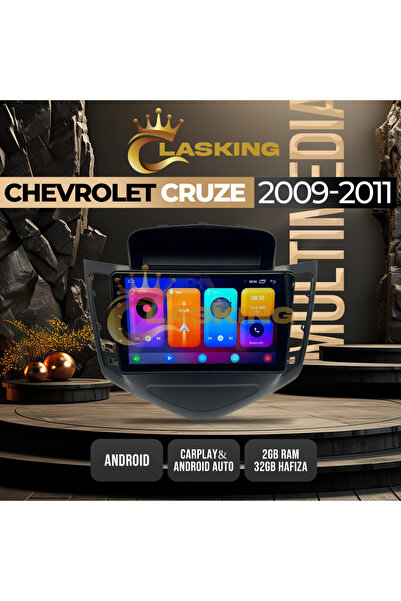 ClasKing CHEVROLET CRUZE 2009-2011 İÇİN  Uyumlu 2GB RAM 32 GB HAFIZA ANDROID ...