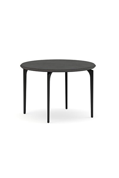 Bürotime Arte Sehpa, Bold Deri, Yuvarlak, Koyu Kahve & Antrasit