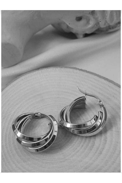 stainles steel Gold Steel Hoop Earrings