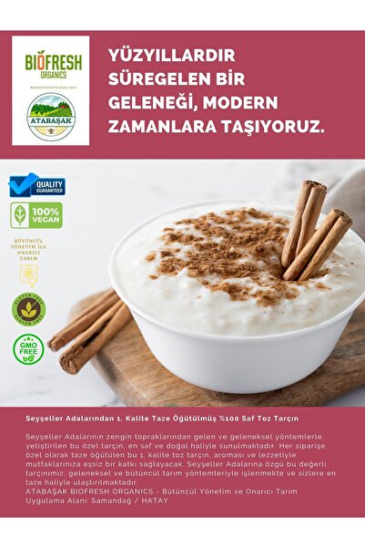 BIOFRESH ORGANICS SAF TOZ TARÇIN ATABAŞAK BioFresh Organics 1. Kalite Saf, Taze Öğütülen Toz Tarçın 100 GR