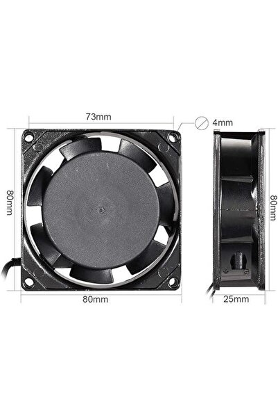 Wellhise 220V 8cm Kare Fan