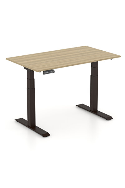 Bürotime Nora Yükseklik ayarlı çalışma masası, ontario, siyah, 70x120cm